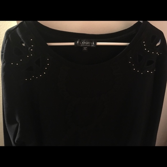 Eloquii Cutout Embellished Sweatshirt - Picture 5 of 5